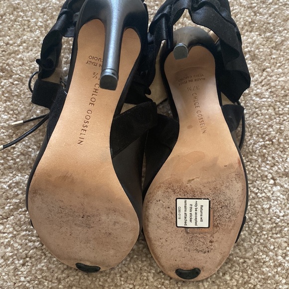 Black high heels. Worn 1 time. Excellent condition. Well made from Italy. - Picture 6 of 6